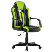 Кресло компьютерное BRABIX "Stripe GM-202", экокожа, черное/зеленое, 532511 за 7 408 ₽. Кресла игровые. Доставка по РФ. Без переплат!