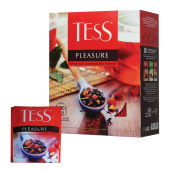 Чай TESS "Pleasure" черный с шиповником, яблоком, лимонным сорго, 100 пакетиков в конвертах по 1,5 г, 0919-09 за 305 ₽. Чай пакетированный. Доставка по РФ. Без переплат!