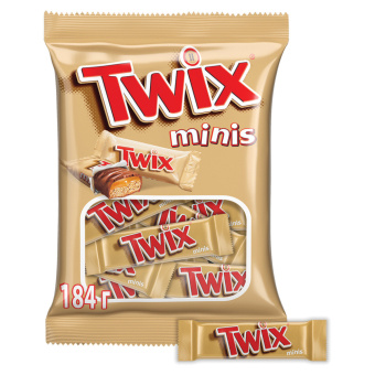 Батончики мини TWIX "Minis" печенье с карамелью в молочном шоколаде, 190 г, 2263 за 685 ₽. Шоколад. Доставка по России. Без переплат!