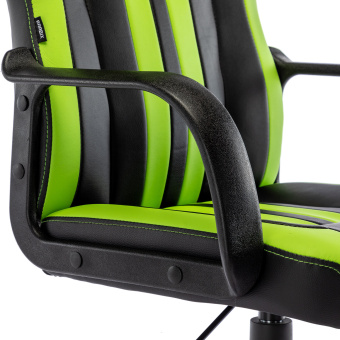 Кресло компьютерное BRABIX "Stripe GM-202", экокожа, черное/зеленое, 532511 за 8 161 ₽. Кресла игровые. Доставка по России. Без переплат!