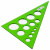 Треугольник пластиковый 30х19 см, ПИФАГОР, с окружностями, прозрачный, тонированный, 210793 за 69 ₽. Треугольники. Доставка по России. Без переплат!