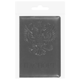 Обложка для паспорта STAFF, полиуретан под кожу, "ГЕРБ", черная, 237602 за 293 ₽. Обложки для паспорта. Доставка по России. Без переплат!
