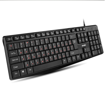 Клавиатура проводная SVEN KB-S305, USB, 105 кнопок, черная, SV-018801 за 1 585 ₽. Клавиатуры проводные. Доставка по России. Без переплат!