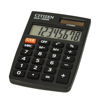 Калькулятор карманный CITIZEN SLD-100NR (90х60 мм), 8 разрядов, двойное питание за 1 158 ₽. Калькуляторы карманные. Доставка по России. Без переплат!