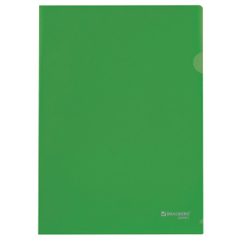 Папка-уголок жесткая, непрозрачная BRAUBERG, зеленая, 0,15 мм, 224881 за 44 ₽. Папки-уголки пластиковые. Доставка по России. Без переплат!