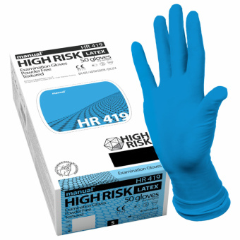 Перчатки латексные смотровые MANUAL HIGH RISK HR419 Австрия 25 пар (50 шт.), размер M (средний) за 2 133 ₽. Перчатки медицинские. Доставка по России. Без переплат!