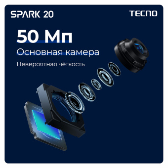 Смартфон TECNO SPARK 20, 2 SIM, 6,56", 4G, 50/32 Мп, 8/256 ГБ, черный, TCN-KJ5N.256.GRBK за 17 271 ₽. Смартфоны. Доставка по России. Без переплат!
