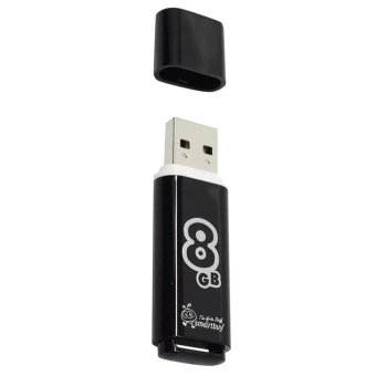 Флеш-диск 8 GB, SMARTBUY Glossy, USB 2.0, черный, SB8GBGS-K за 870 ₽. Флеш-диски USB. Доставка по России. Без переплат!