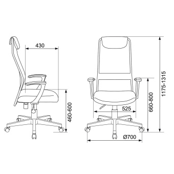 Кресло офисное KB-8, ткань-сетка, черное, 492617 за 9 493 ₽. Кресла для руководителей. Доставка по России. Без переплат!