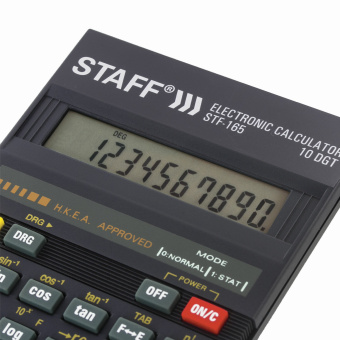 Калькулятор инженерный STAFF STF-165 (143х78 мм), 128 функций, 10 разрядов, 250122 за 1 568 ₽. Калькуляторы инженерные. Доставка по России. Без переплат!