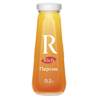 Нектар RICH (Рич) 0,2 л, персик, стеклянная бутылка, 1709801 за 296 ₽. Соки и нектары. Доставка по России. Без переплат!