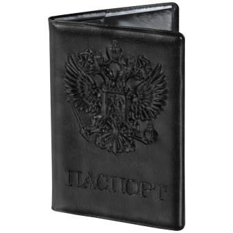 Обложка для паспорта STAFF, полиуретан под кожу, "ГЕРБ", черная, 237602 за 293 ₽. Обложки для паспорта. Доставка по России. Без переплат!