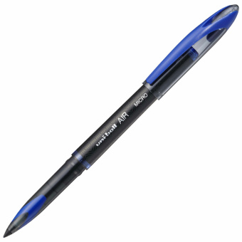 Ручка-роллер Uni-Ball "AIR Micro", СИНЯЯ, корпус черный, узел 0,5 мм, линия 0,24 мм, UBA-188-M BLUE за 368 ₽. Ручки-роллеры. Доставка по России. Без переплат!