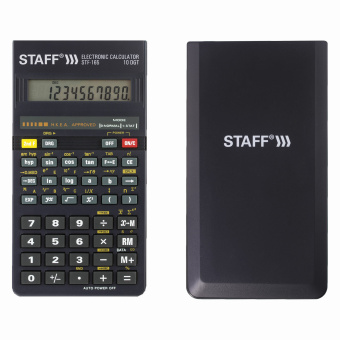 Калькулятор инженерный STAFF STF-165 (143х78 мм), 128 функций, 10 разрядов, 250122 за 1 568 ₽. Калькуляторы инженерные. Доставка по России. Без переплат!